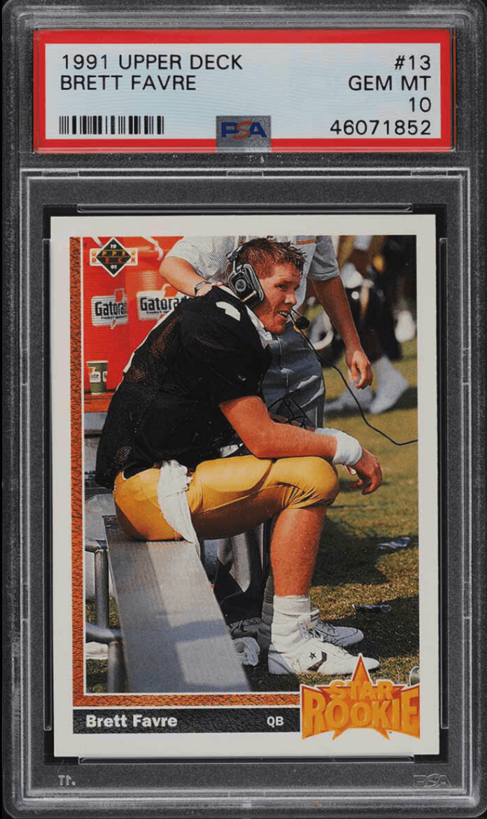 #13 Brett Favre upper deck rookie card 1991