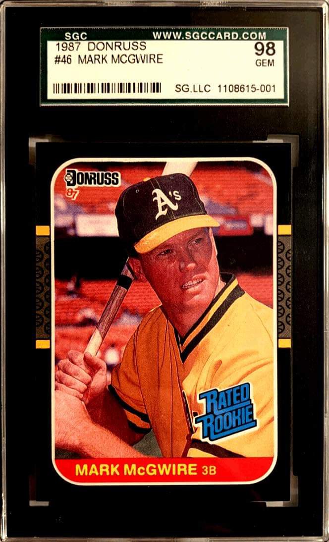1987 Mark Mcgwire Donruss Rated RC